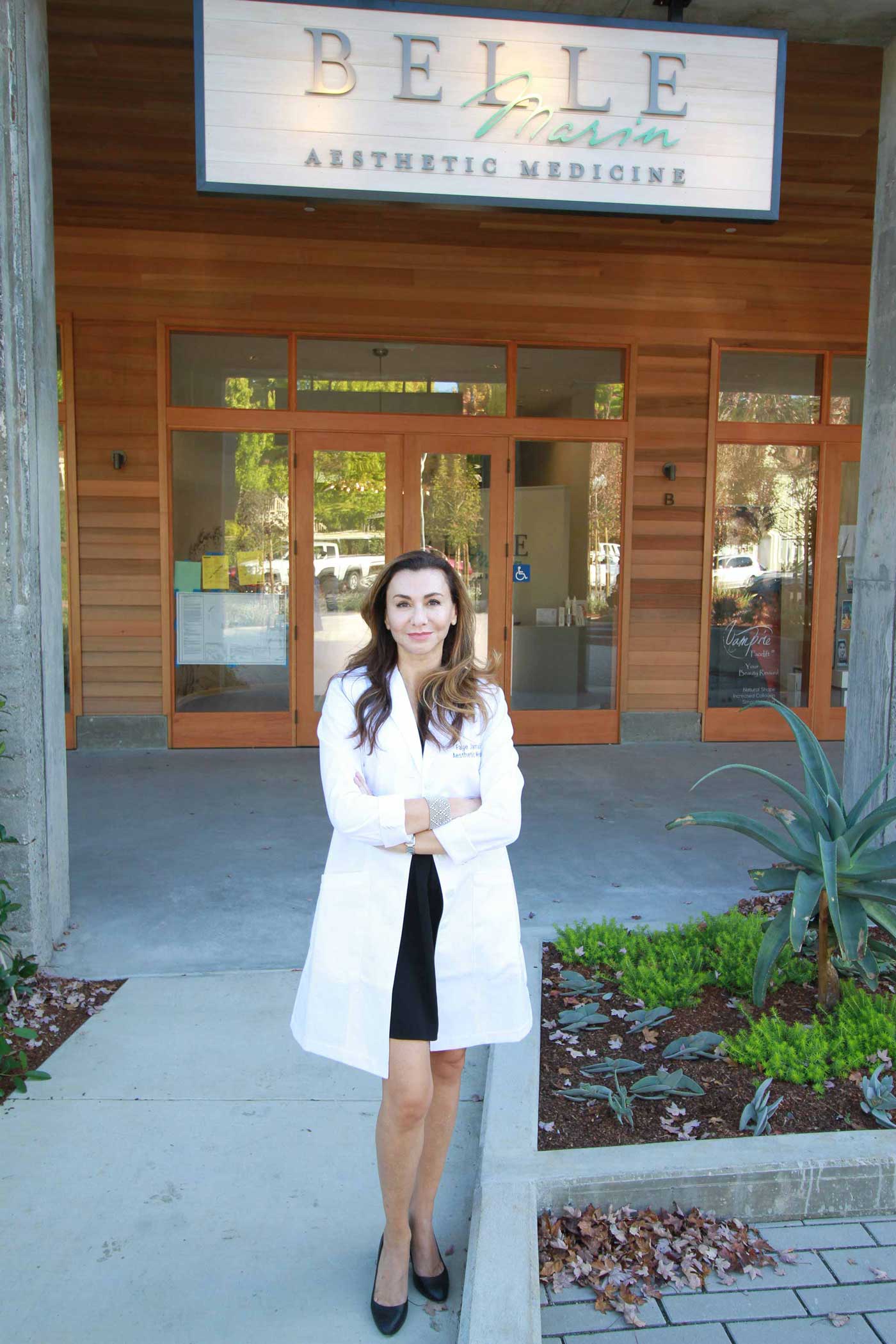 Dr. Jamali standing in front of Belle Marin