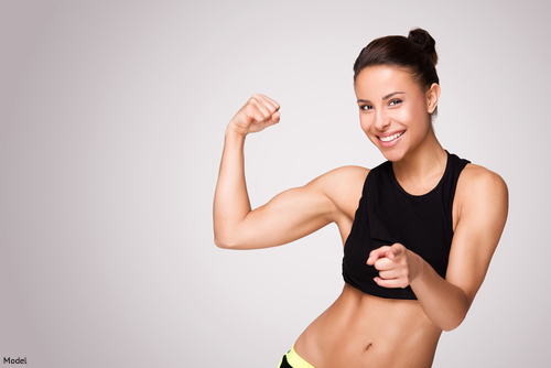 Confident fit woman in activewear