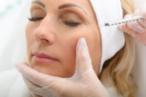 Woman getting BOTOX for crow's feet in Mill Valley, CA